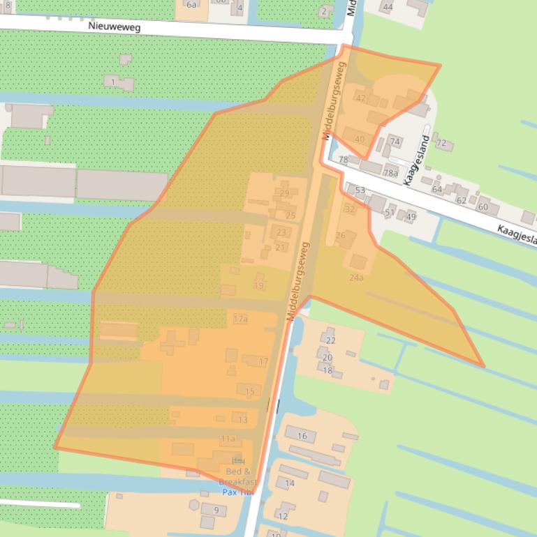 Kaart van postcodegebied 2811PM.