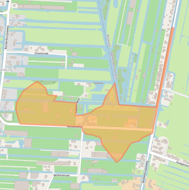 Kaart van postcodegebied 2811PP.