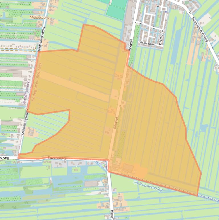 Kaart van postcodegebied 2811PV.