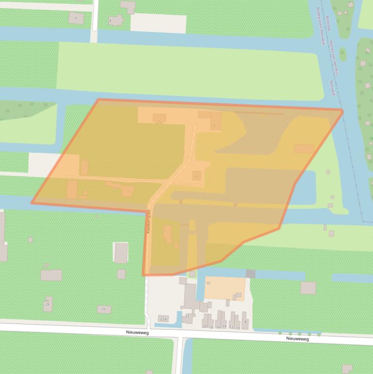 Kaart van postcodegebied 2811PW.