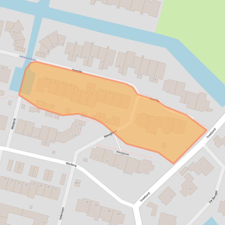 Kaart van postcodegebied 2811RC.