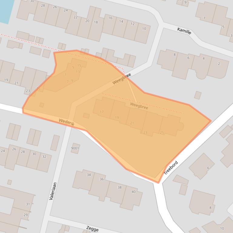 Kaart van postcodegebied 2811RP.