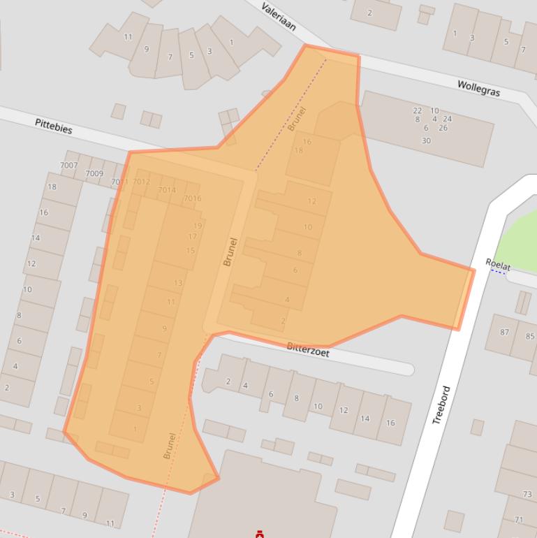 Kaart van postcodegebied 2811RT.