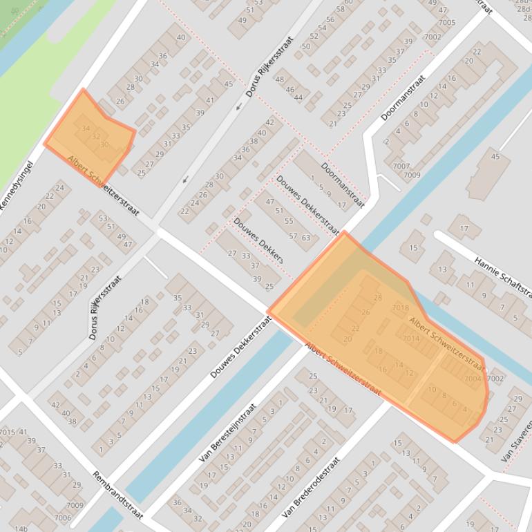 Kaart van postcodegebied 2811SC.