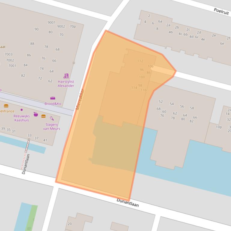 Kaart van postcodegebied 2811SE.