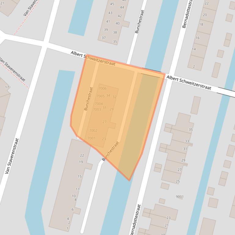 Kaart van postcodegebied 2811SJ.