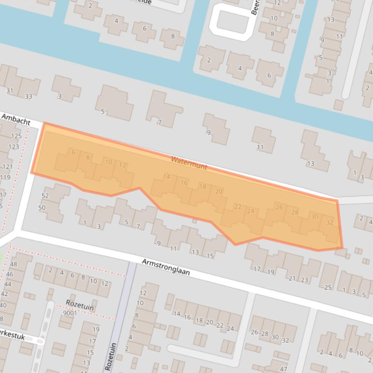 Kaart van postcodegebied 2811SN.