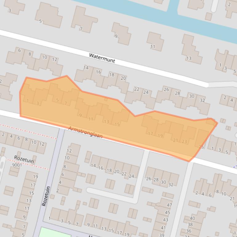 Kaart van postcodegebied 2811SP.