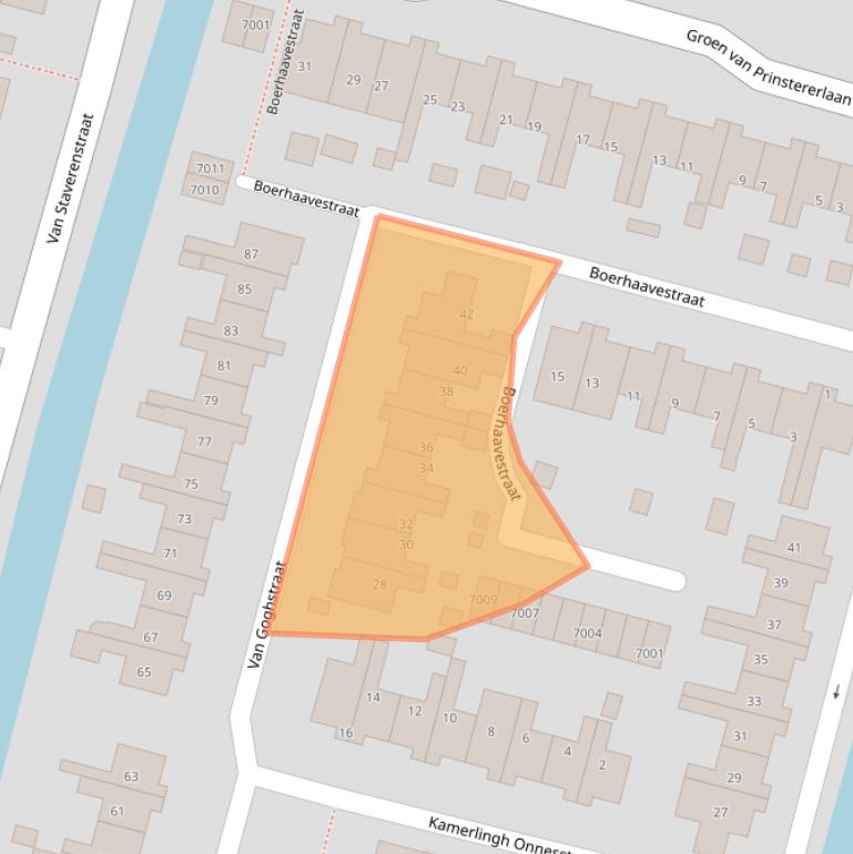 Kaart van postcodegebied 2811TB.