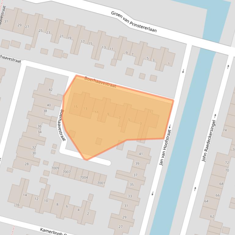 Kaart van postcodegebied 2811TC.
