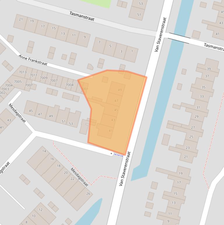 Kaart van postcodegebied 2811TM.