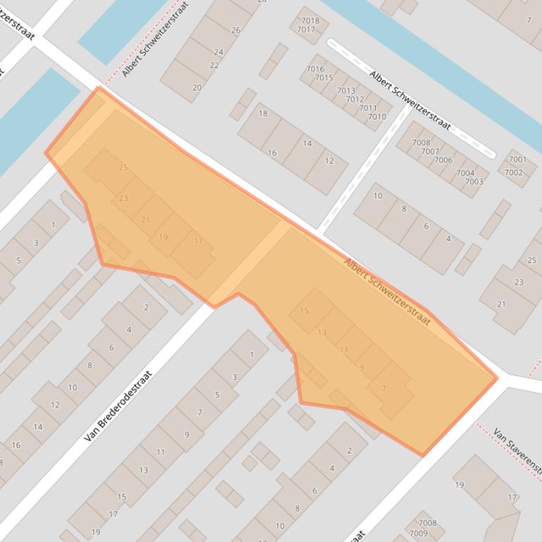 Kaart van postcodegebied 2811TX.