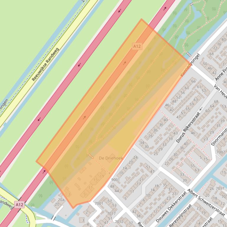 Kaart van postcodegebied 2811VA.