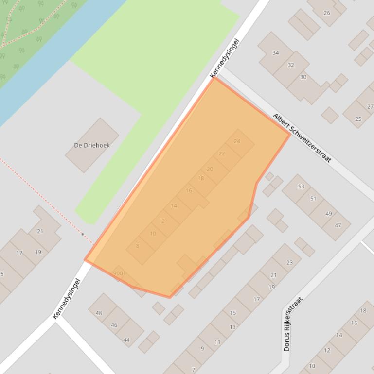 Kaart van postcodegebied 2811VB.