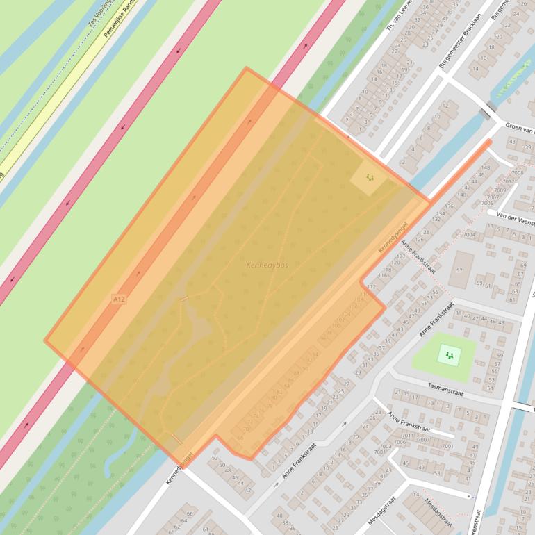 Kaart van postcodegebied 2811VD.
