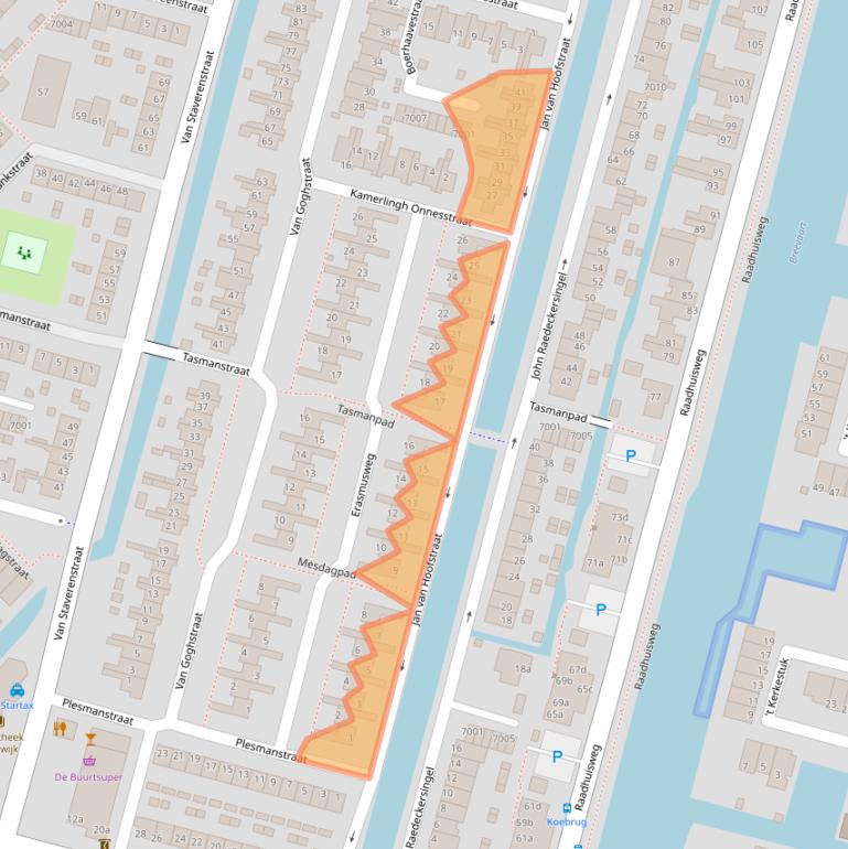 Kaart van postcodegebied 2811VM.