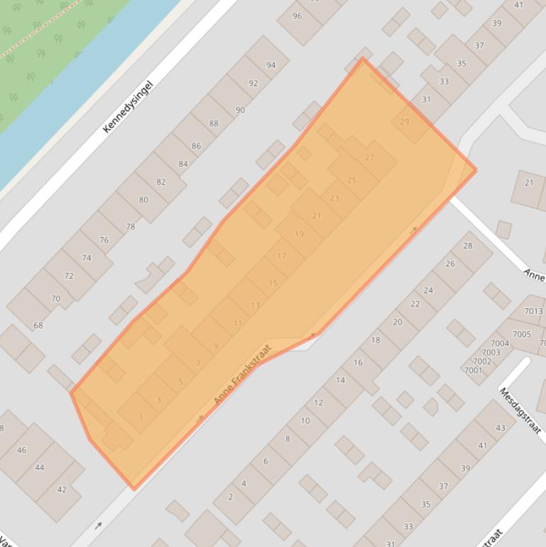 Kaart van postcodegebied 2811VP.