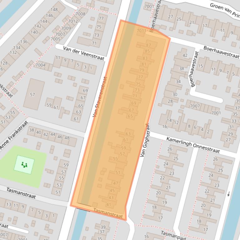 Kaart van postcodegebied 2811VZ.