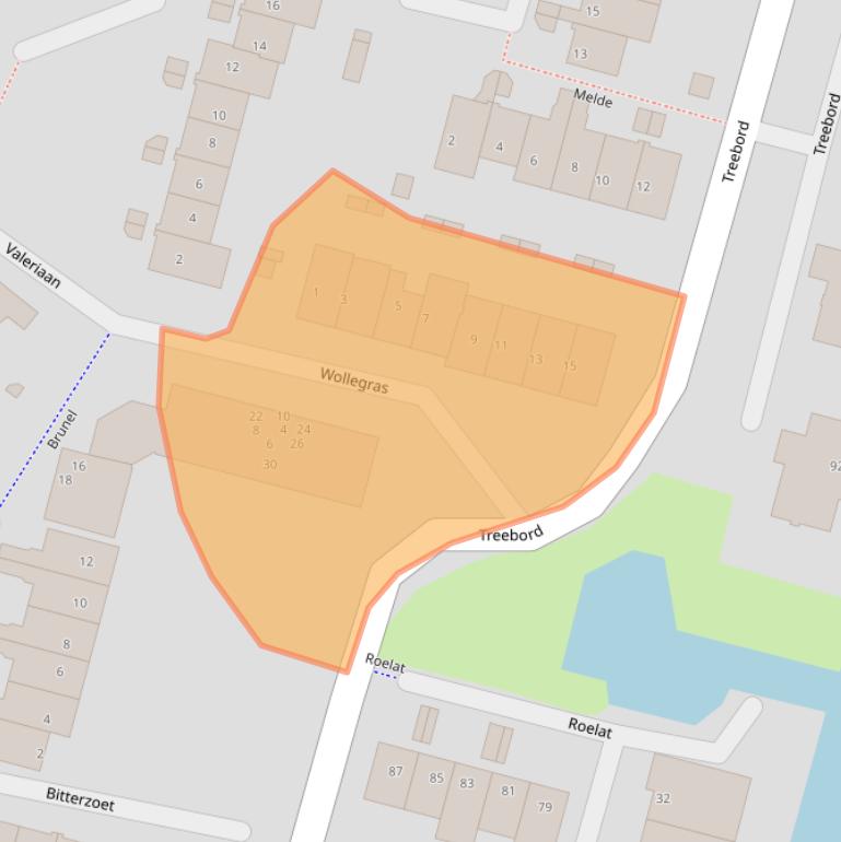 Kaart van postcodegebied 2811WB.