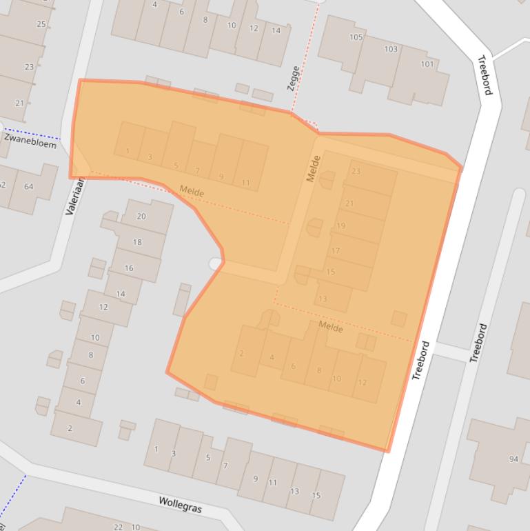 Kaart van postcodegebied 2811WC.