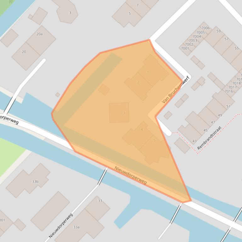 Kaart van postcodegebied 2811WV.