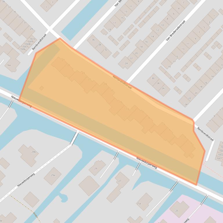 Kaart van postcodegebied 2811XA.