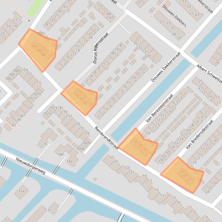 Kaart van postcodegebied 2811XC.