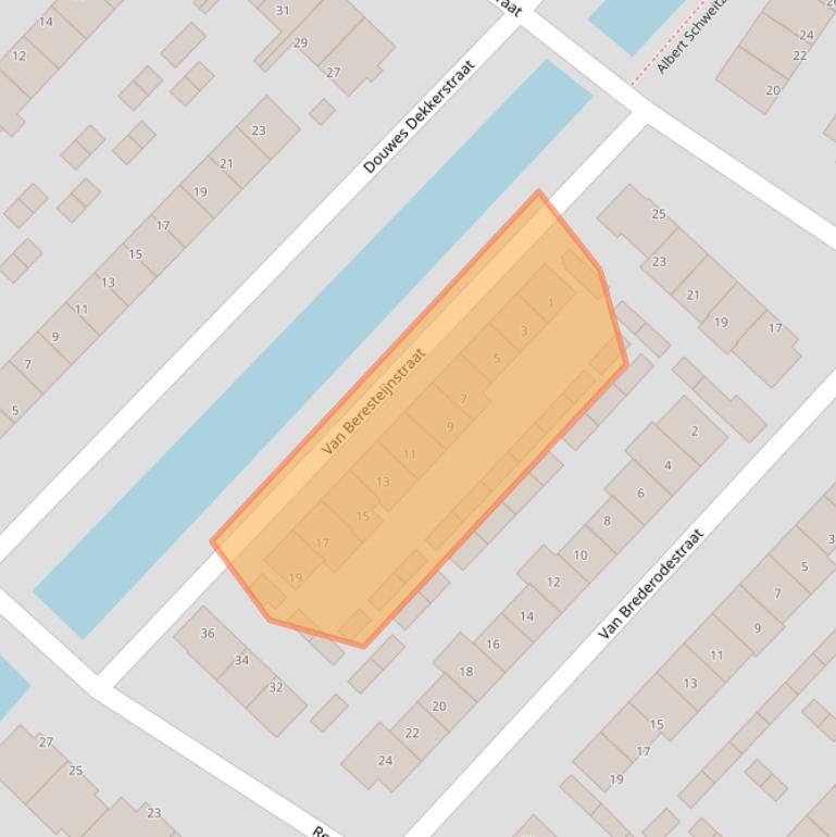 Kaart van postcodegebied 2811XJ.