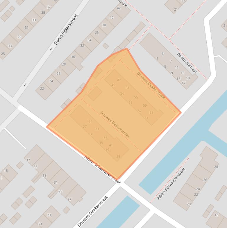 Kaart van postcodegebied 2811XL.