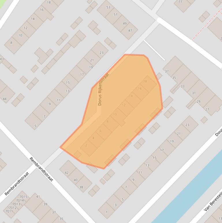 Kaart van postcodegebied 2811XP.