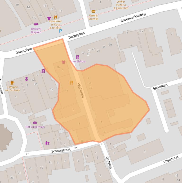 Kaart van postcodegebied 2821AN.