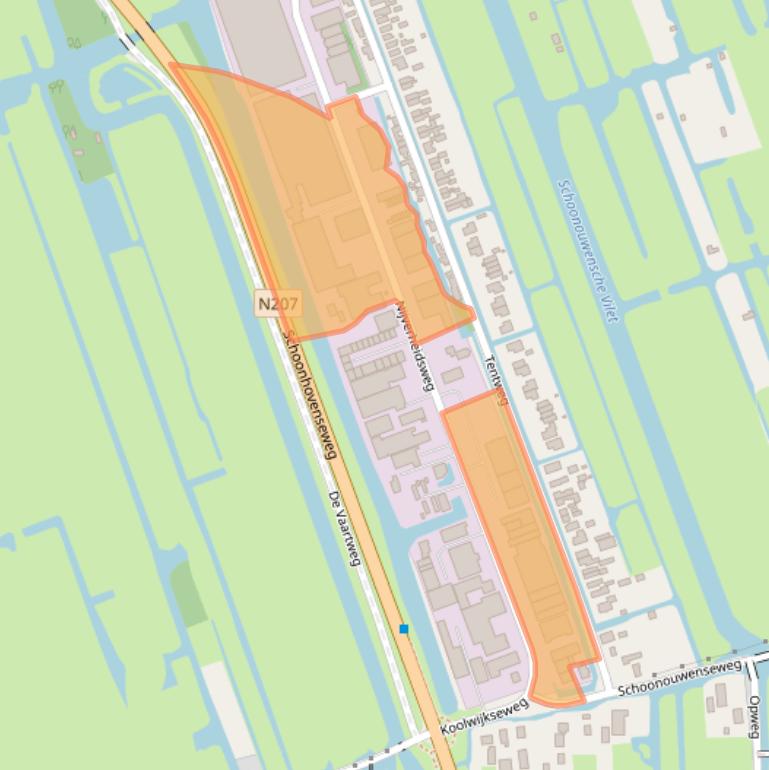 Kaart van postcodegebied 2821AT.