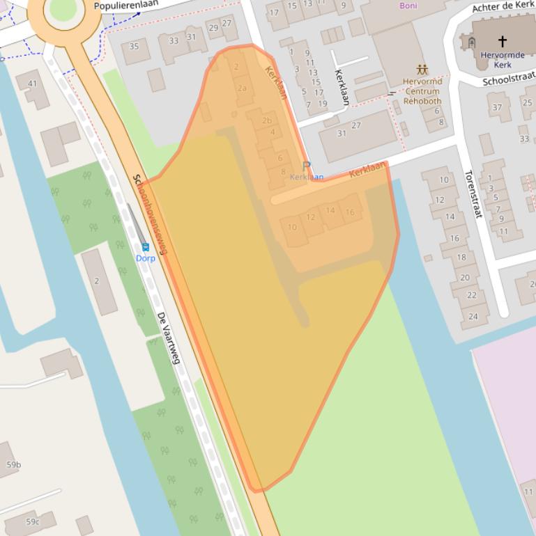 Kaart van postcodegebied 2821BM.