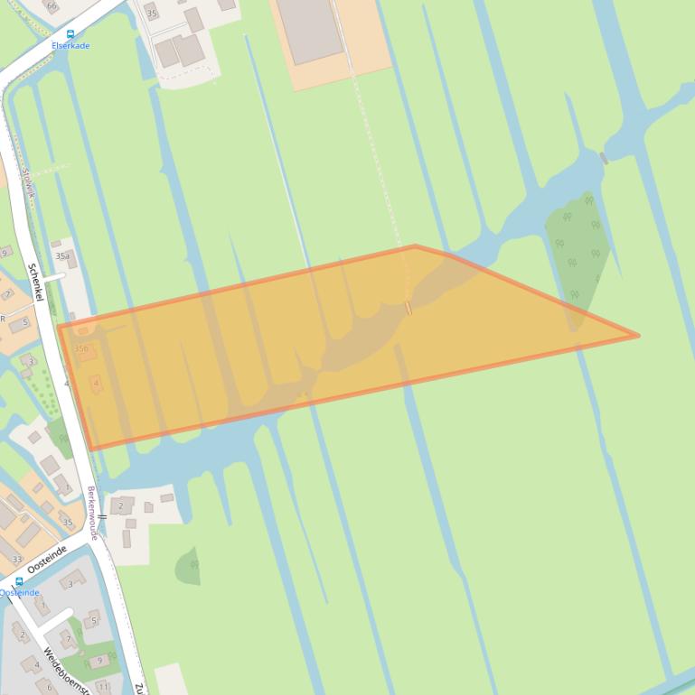 Kaart van postcodegebied 2821JJ.