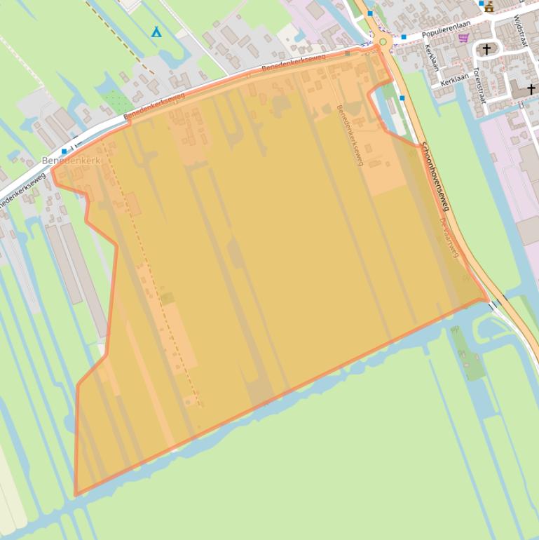 Kaart van postcodegebied 2821LA.