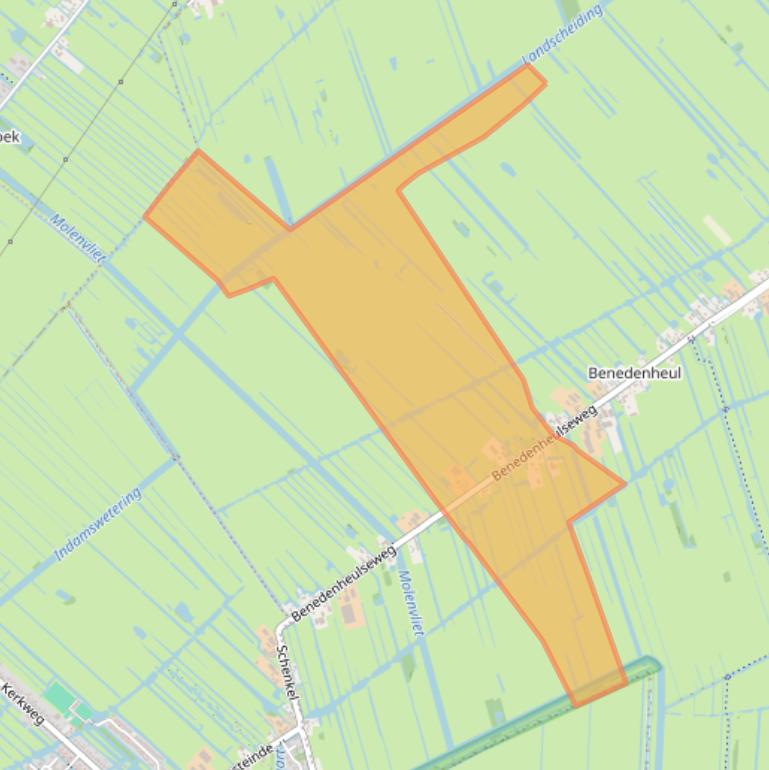 Kaart van postcodegebied 2821LT.