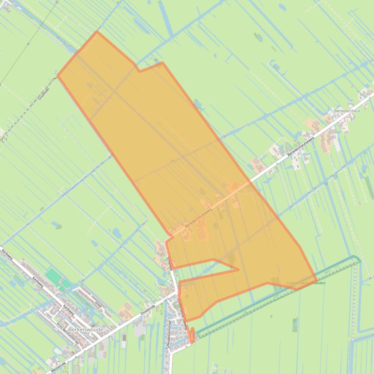 Kaart van postcodegebied 2821LV.