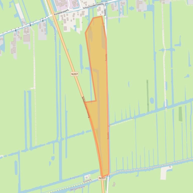 Kaart van postcodegebied 2821NR.