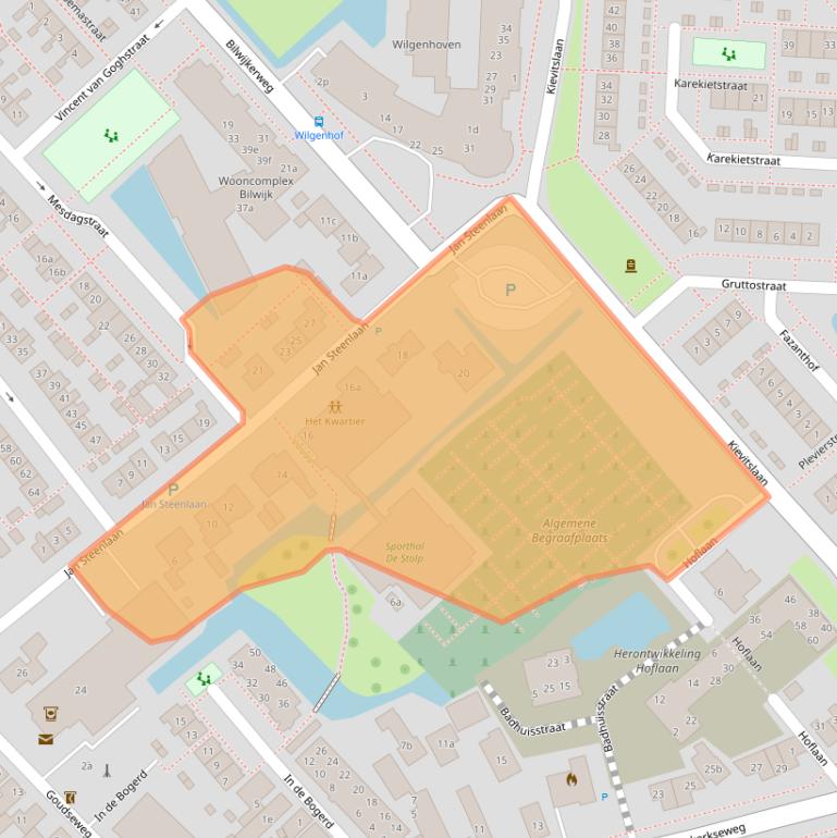 Kaart van postcodegebied 2821VB.