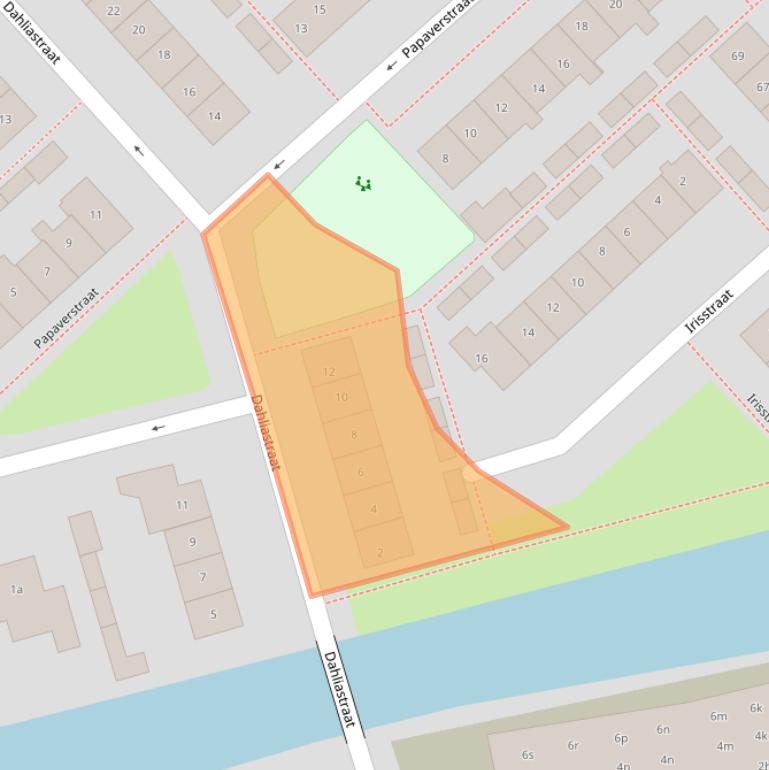 Kaart van postcodegebied 2821VR.