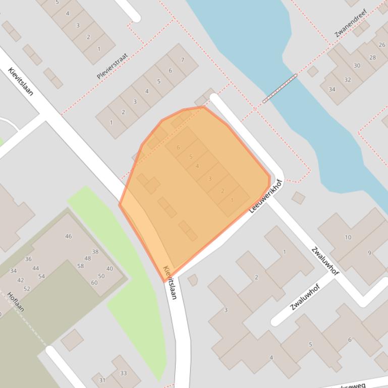 Kaart van postcodegebied 2821XH.