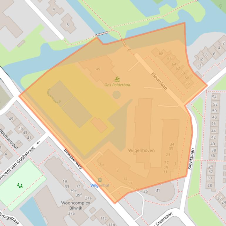 Kaart van postcodegebied 2821XL.