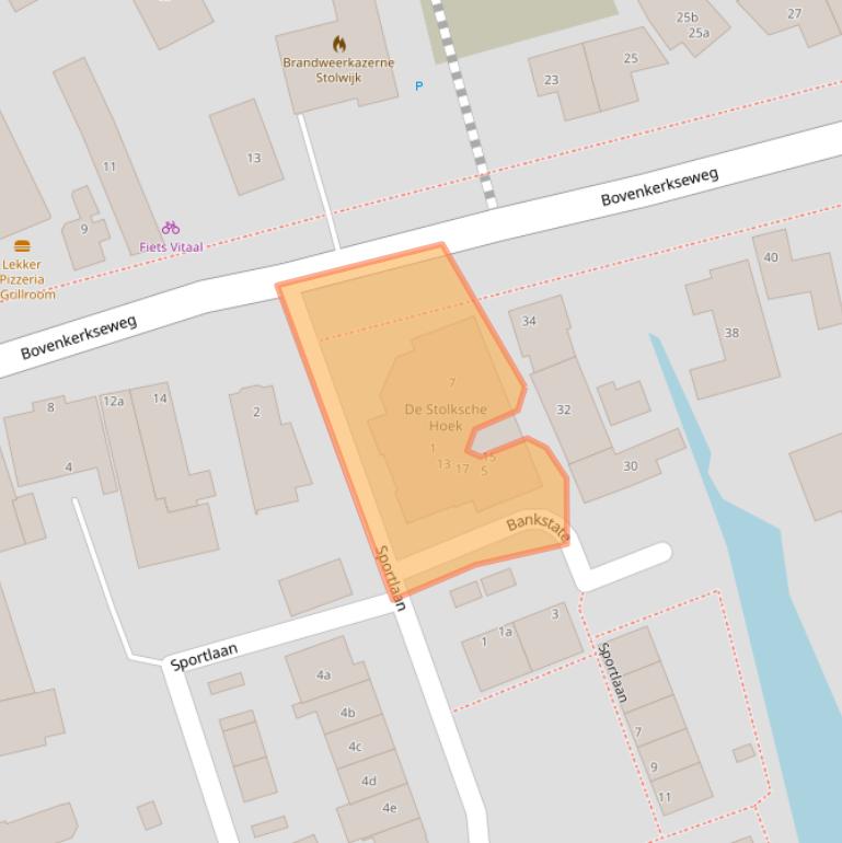 Kaart van postcodegebied 2821XR.