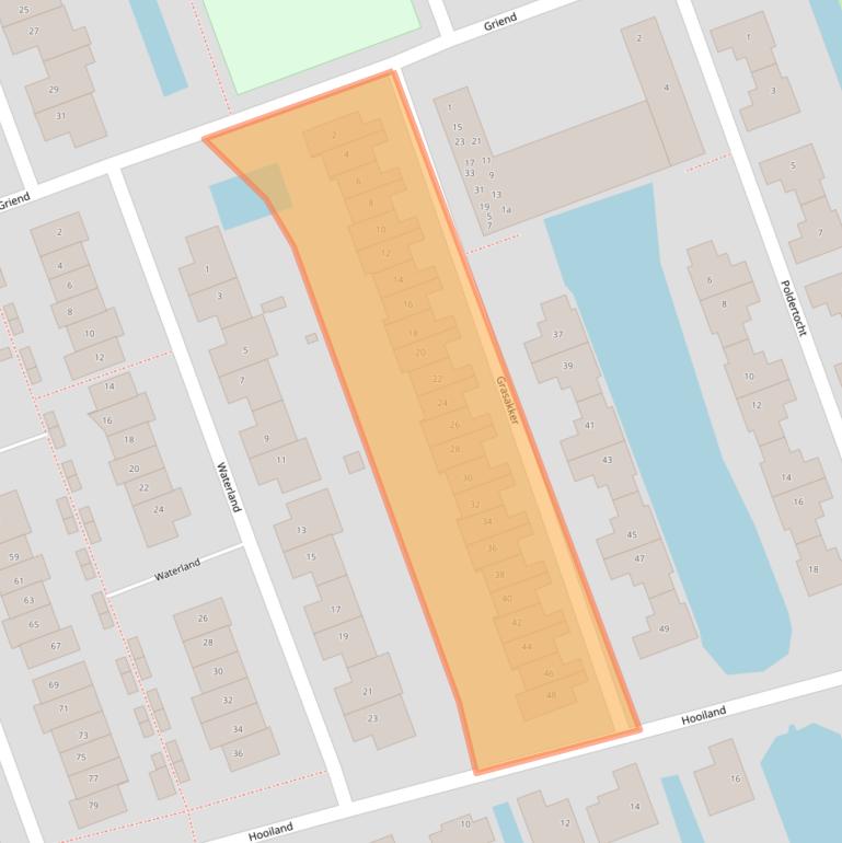 Kaart van postcodegebied 2821ZL.