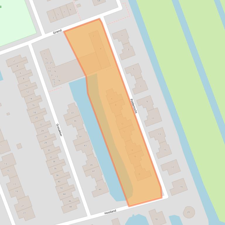 Kaart van postcodegebied 2821ZR.