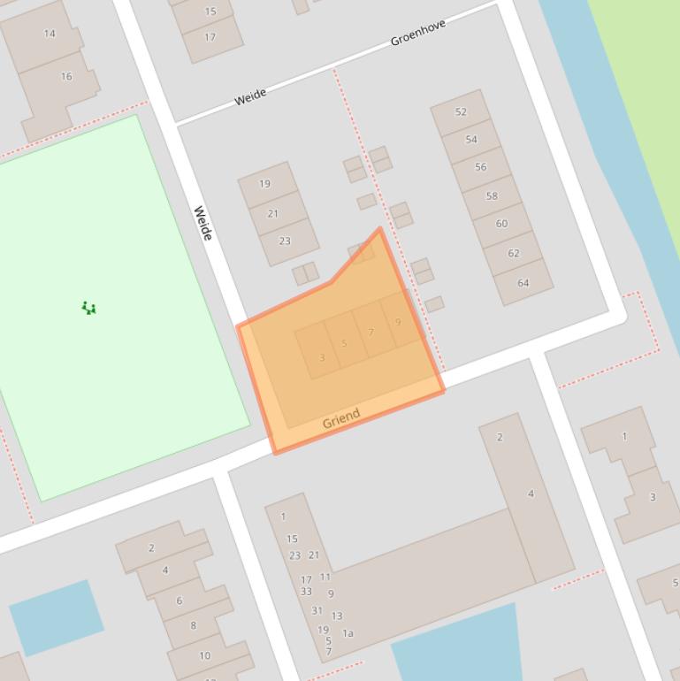 Kaart van postcodegebied 2821ZS.