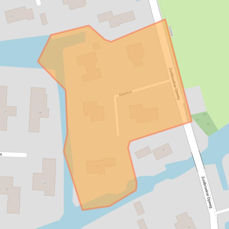 Kaart van postcodegebied 2825AC.