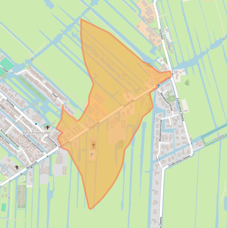 Kaart van postcodegebied 2825AH.