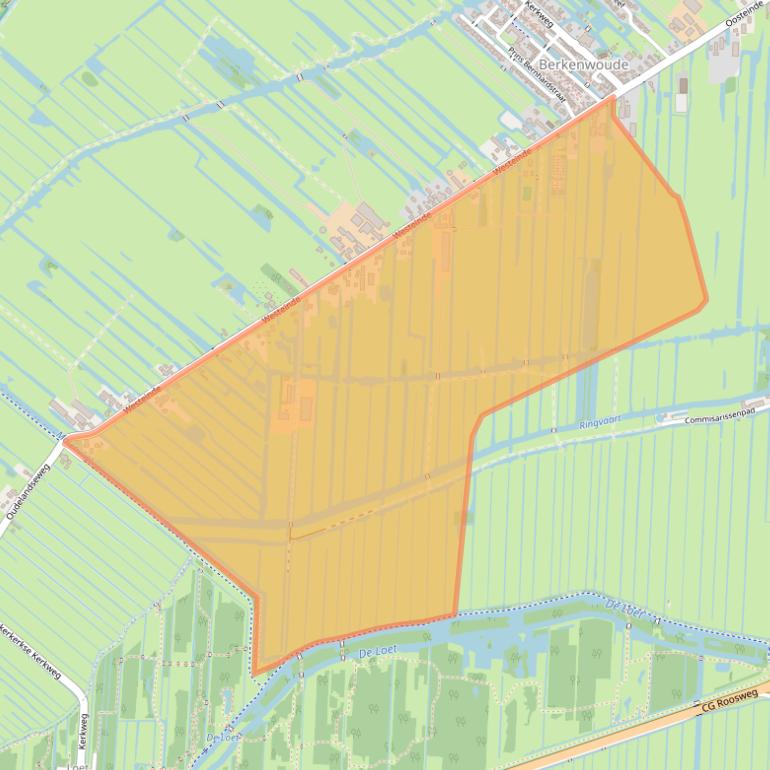 Kaart van postcodegebied 2825AJ.