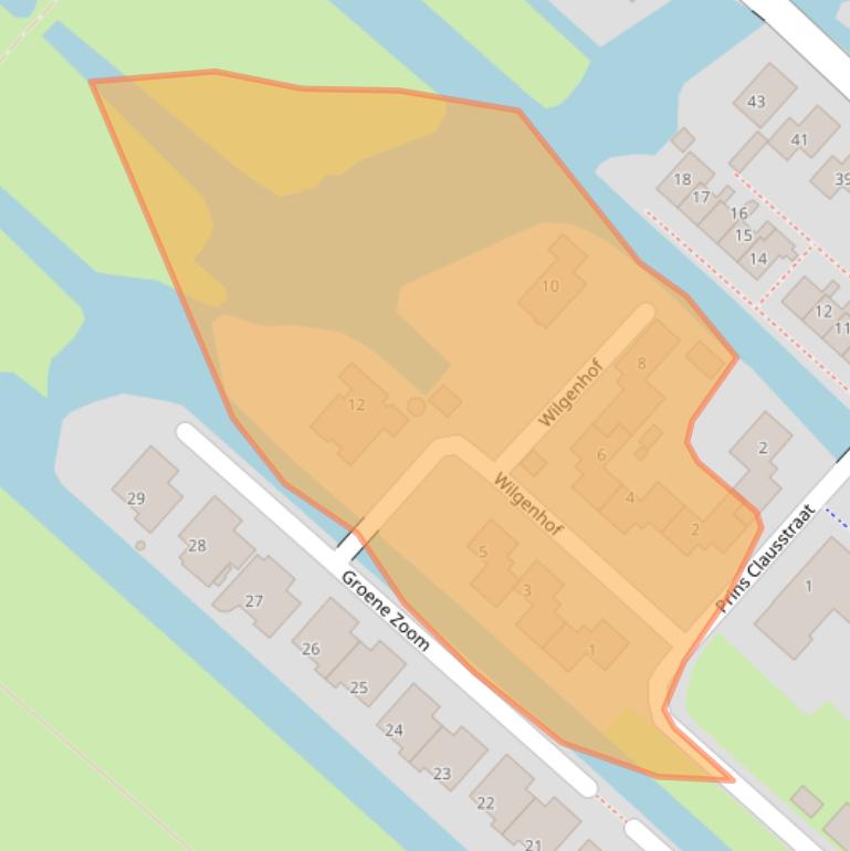 Kaart van postcodegebied 2825BC.